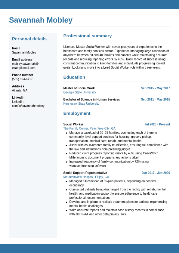 Resume Examples Jobseeker