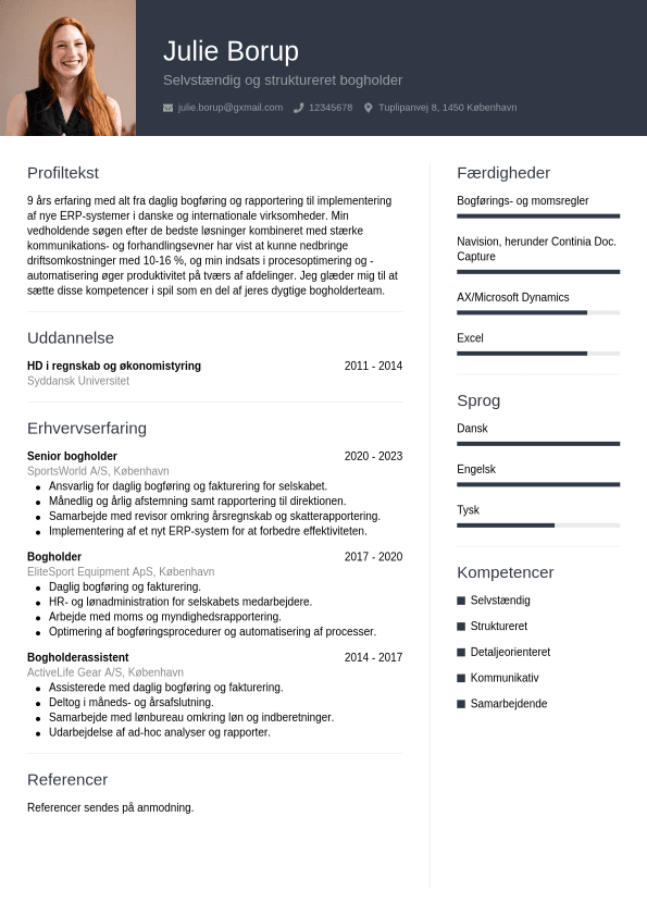 CV-eksempel Bogholder | Jobseeker