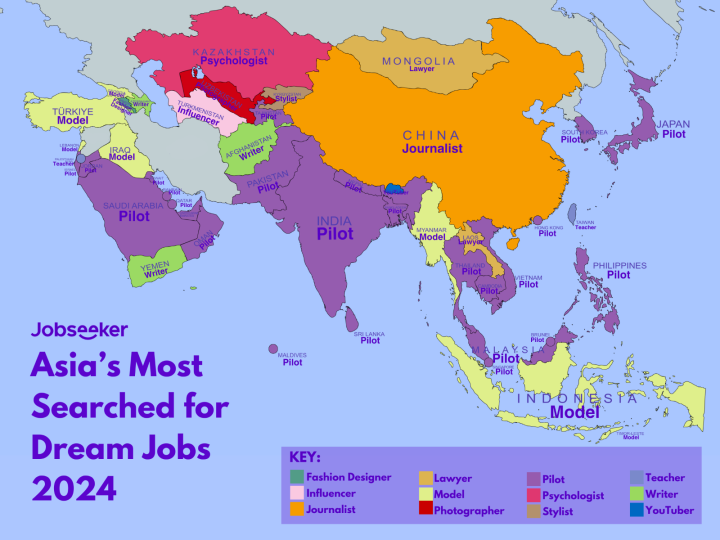 За какви работни места мечтаят хората по света?: Азия
