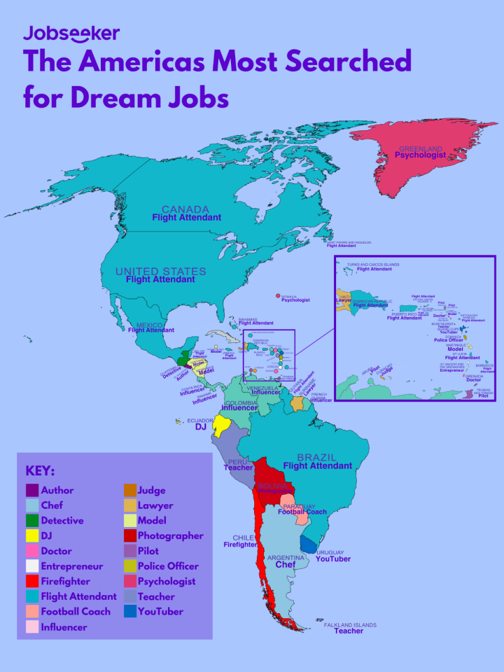 Empregos dos sonhos ao redor do mundo - Americas