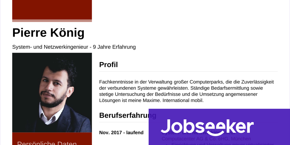 Lebenslauf Beispiel Ingenieur | Jobseeker