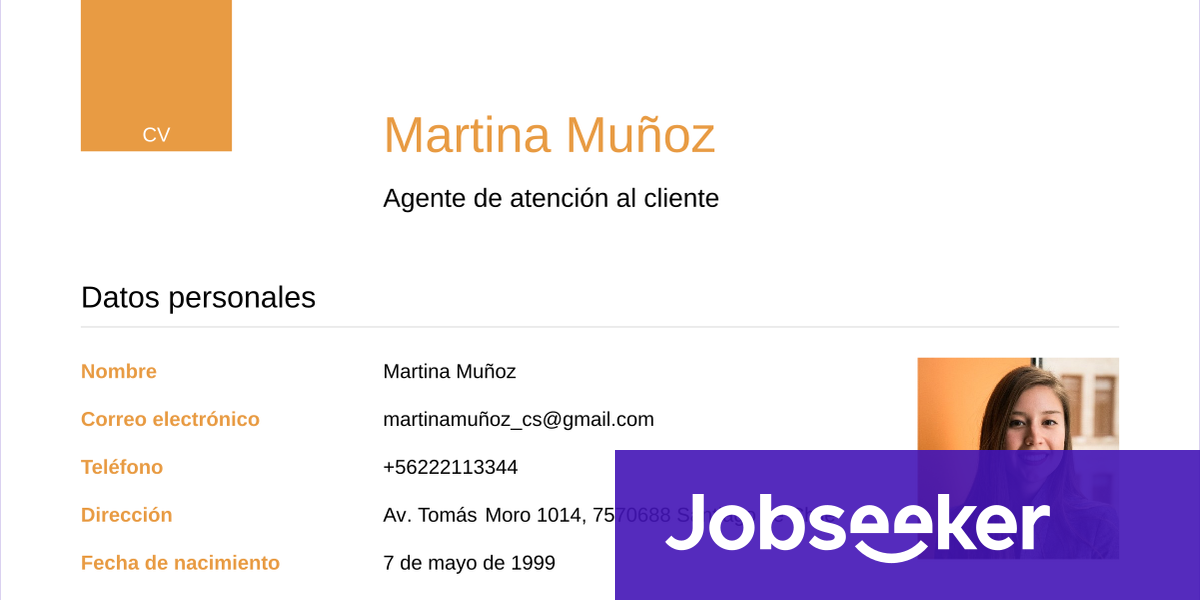 Atención Al Cliente: Ejemplo De Currículum | Jobseeker